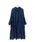 08MAB（ゼロハチマブ）の古着「リネンラグラン袖品タックワンピース」｜ブルー
