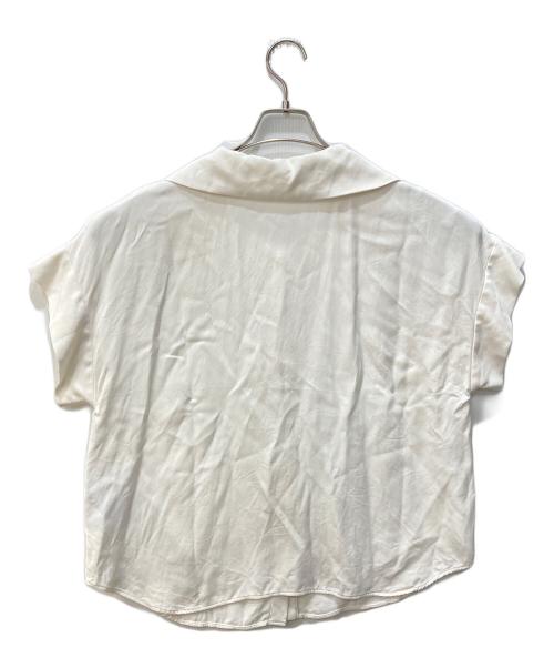 Noble（ノーブル）Noble (ノーブル) 2WAYワイドカラーキュプラブラウス アイボリー サイズ:FREEの古着・服飾アイテム