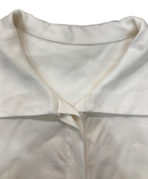 Noble（ノーブル）Noble (ノーブル) 2WAYワイドカラーキュプラブラウス アイボリー サイズ:FREEの古着・服飾アイテム