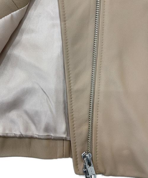 ROSSO（ロッソ）ROSSO (ロッソ) ノーカラーライダースジャケット ベージュ サイズ:FREEの古着・服飾アイテム