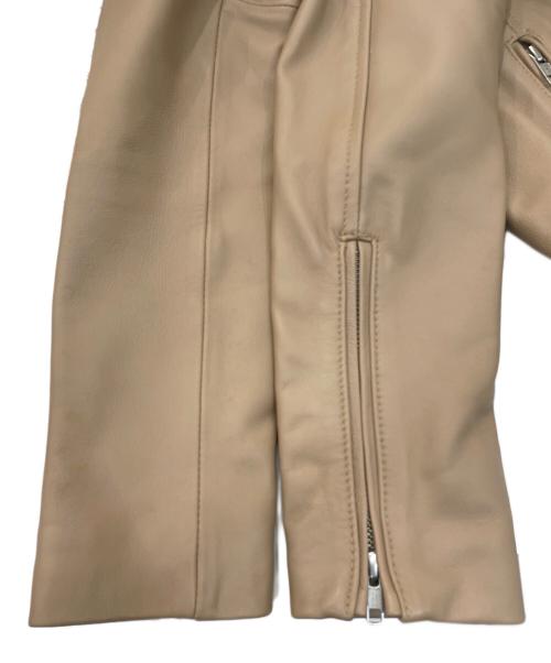 ROSSO（ロッソ）ROSSO (ロッソ) ノーカラーライダースジャケット ベージュ サイズ:FREEの古着・服飾アイテム