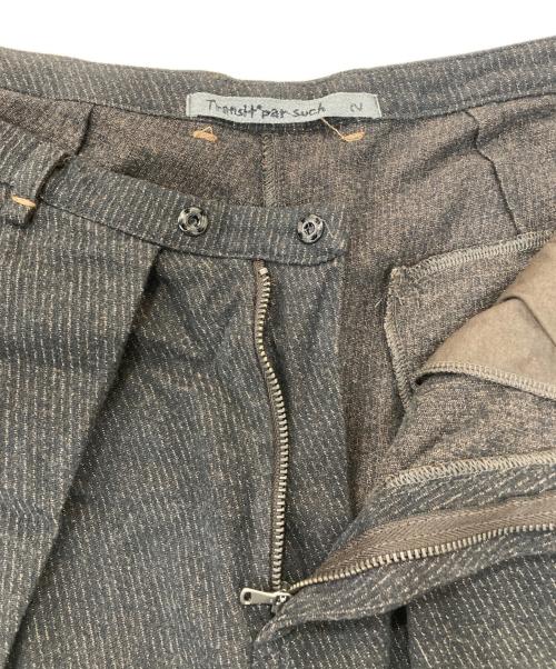TRANSIT PAR-SUCH（トランジット パーサッチ）TRANSIT PAR-SUCH (トランジット パーサッチ) レーヨン混ワイドパンツ ブラウン サイズ:Mの古着・服飾アイテム