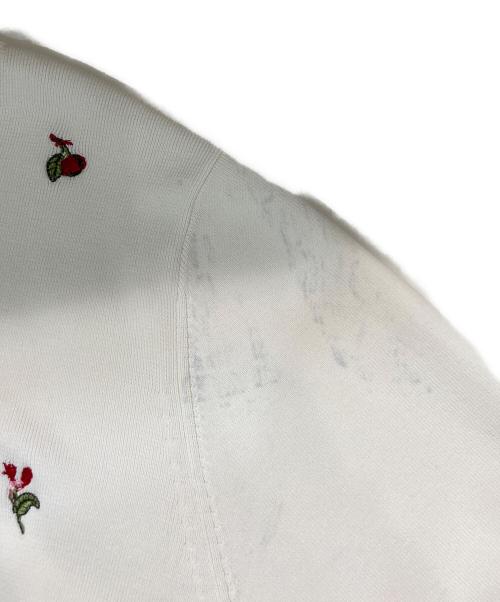 CABAN（キャバン）CABAN (キャバン) GREEN SHOWER エンブロイダリーハーフスリーブカーディガン アイボリー サイズ:FREEの古着・服飾アイテム