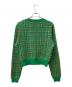 CABAN (キャバン) コットンカシミヤチェックジャカード カーディガン グリーン サイズ:FREE：17000円