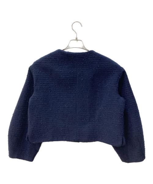 DRESSTERIOR（ドレステリア）DRESSTERIOR (ドレステリア) 【サスティナブルツイード】コクーンスリーブジャケット ネイビー サイズ:38の古着・服飾アイテム