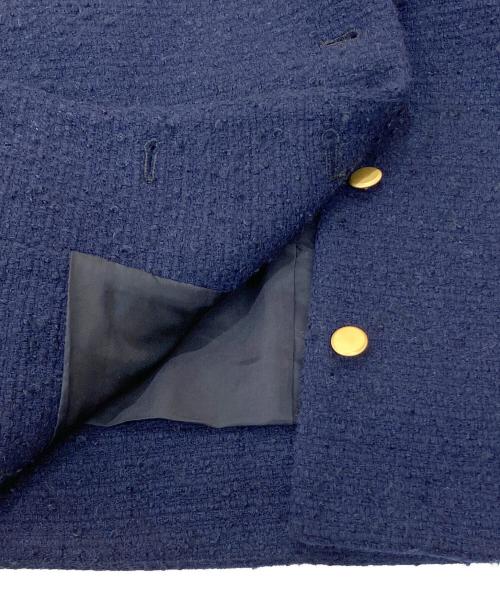 DRESSTERIOR（ドレステリア）DRESSTERIOR (ドレステリア) 【サスティナブルツイード】コクーンスリーブジャケット ネイビー サイズ:38の古着・服飾アイテム