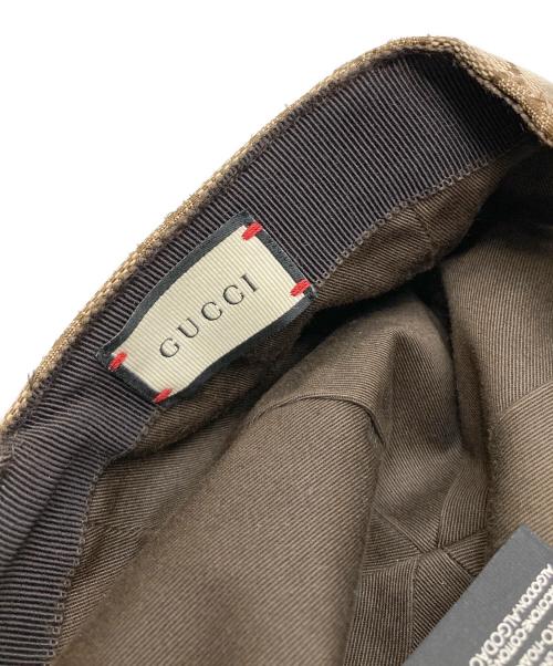 GUCCI（グッチ）GUCCI (グッチ) GGキャンバスベースボースキャップ ベージュの古着・服飾アイテム