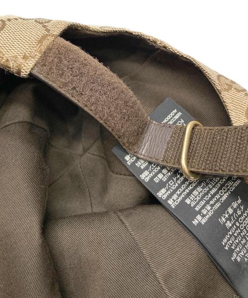 GUCCI（グッチ）GUCCI (グッチ) GGキャンバスベースボースキャップ ベージュの古着・服飾アイテム