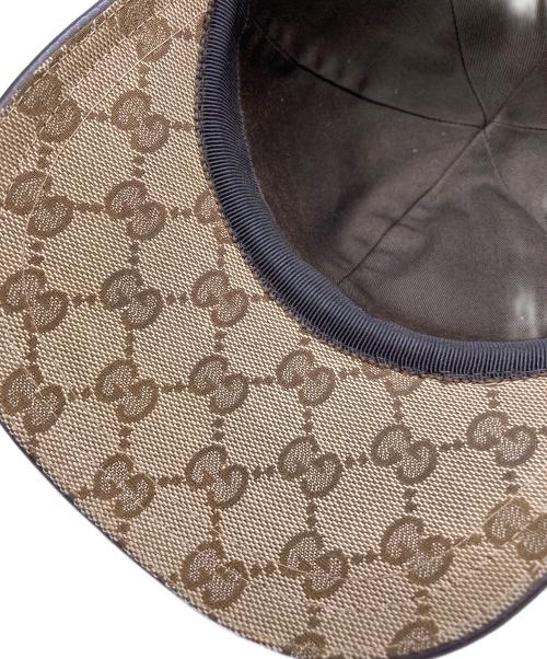 GUCCI（グッチ）GUCCI (グッチ) GGキャンバスベースボースキャップ ベージュの古着・服飾アイテム