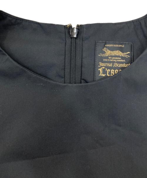 journal standard L'essage（ジャーナルスタンダード レサージュ）journal standard L'essage (ジャーナルスタンダード レサージュ) TCタイプライターノースリーブワンピース ブラック サイズ:サイズ表記無しの古着・服飾アイテム