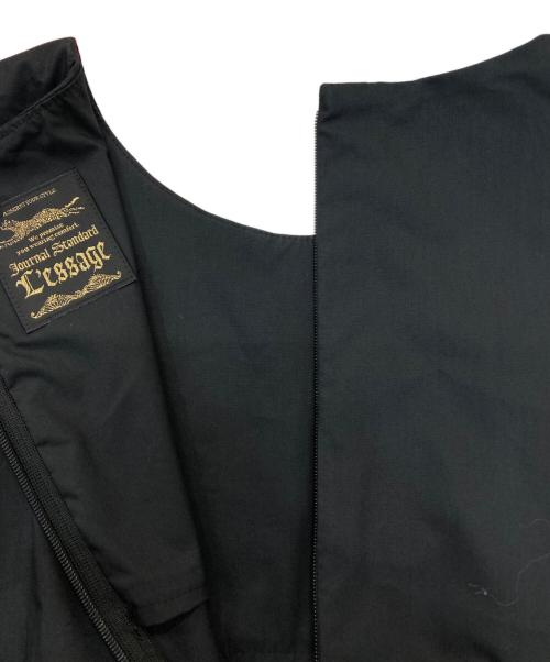journal standard L'essage（ジャーナルスタンダード レサージュ）journal standard L'essage (ジャーナルスタンダード レサージュ) TCタイプライターノースリーブワンピース ブラック サイズ:サイズ表記無しの古着・服飾アイテム