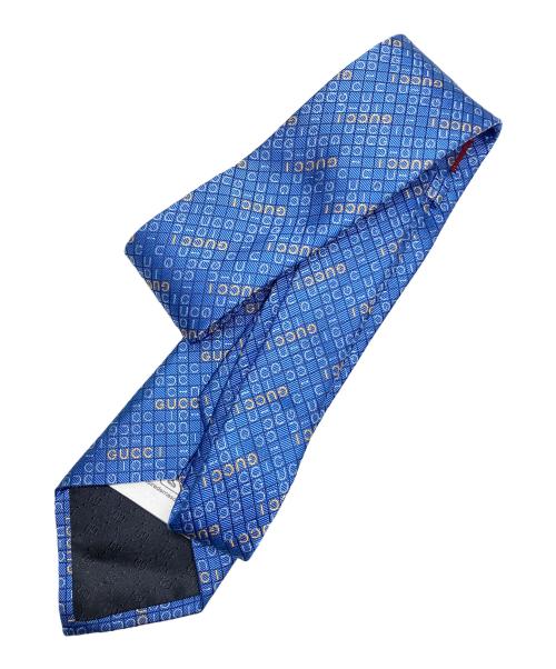 GUCCI（グッチ）GUCCI (グッチ) シルクジャカード ネクタイ ブルー サイズ:148×7の古着・服飾アイテム