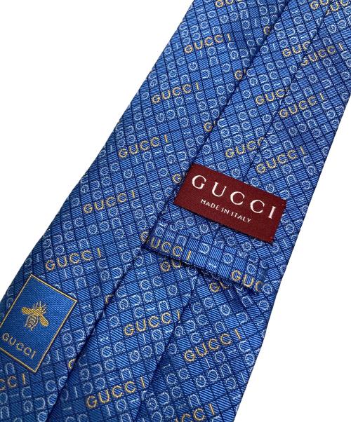 GUCCI（グッチ）GUCCI (グッチ) シルクジャカード ネクタイ ブルー サイズ:148×7の古着・服飾アイテム