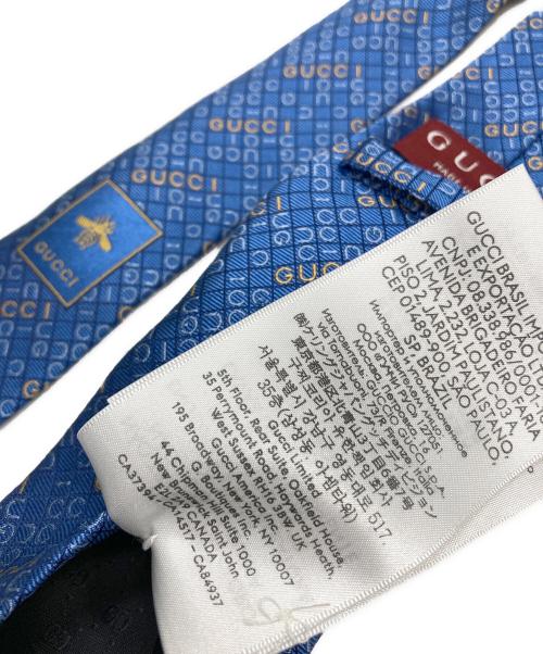 GUCCI（グッチ）GUCCI (グッチ) シルクジャカード ネクタイ ブルー サイズ:148×7の古着・服飾アイテム