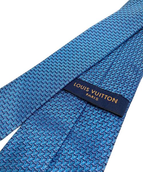 LOUIS VUITTON（ルイ ヴィトン）LOUIS VUITTON (ルイ ヴィトン) クラヴァットソー LV シルクネクタイ ブルー サイズ:サイズ表記無しの古着・服飾アイテム