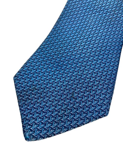 LOUIS VUITTON（ルイ ヴィトン）LOUIS VUITTON (ルイ ヴィトン) クラヴァットソー LV シルクネクタイ ブルー サイズ:サイズ表記無しの古着・服飾アイテム
