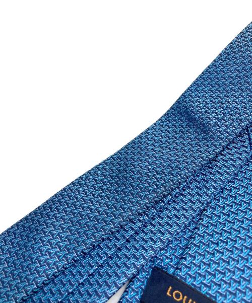 LOUIS VUITTON（ルイ ヴィトン）LOUIS VUITTON (ルイ ヴィトン) クラヴァットソー LV シルクネクタイ ブルー サイズ:サイズ表記無しの古着・服飾アイテム