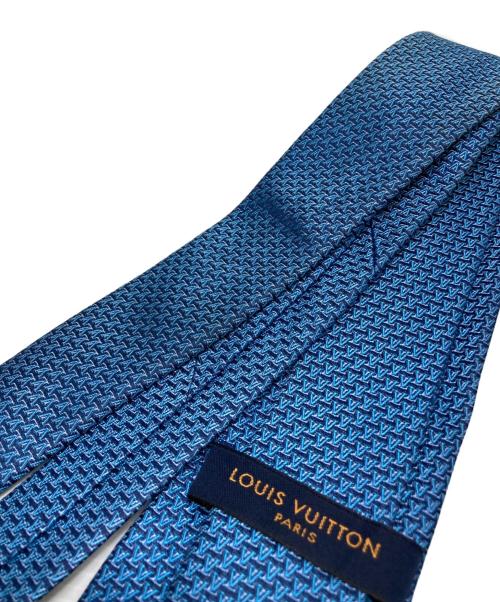 LOUIS VUITTON（ルイ ヴィトン）LOUIS VUITTON (ルイ ヴィトン) クラヴァットソー LV シルクネクタイ ブルー サイズ:サイズ表記無しの古着・服飾アイテム