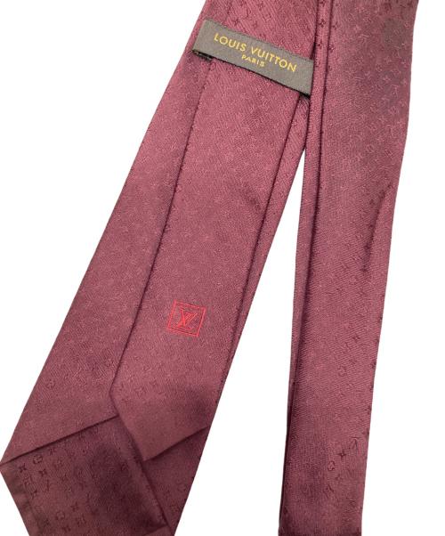 LOUIS VUITTON（ルイ ヴィトン）LOUIS VUITTON (ルイ ヴィトン) クラヴァット モノグラミッシム ネクタイ ワインレッド サイズ:サイズ表記無しの古着・服飾アイテム