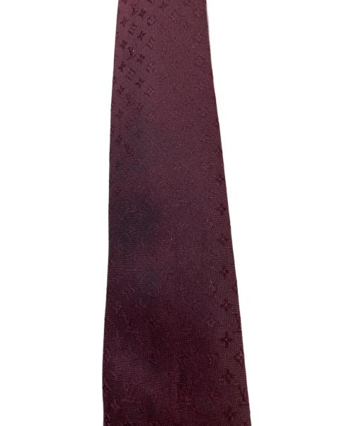 LOUIS VUITTON（ルイ ヴィトン）LOUIS VUITTON (ルイ ヴィトン) クラヴァット モノグラミッシム ネクタイ ワインレッド サイズ:サイズ表記無しの古着・服飾アイテム