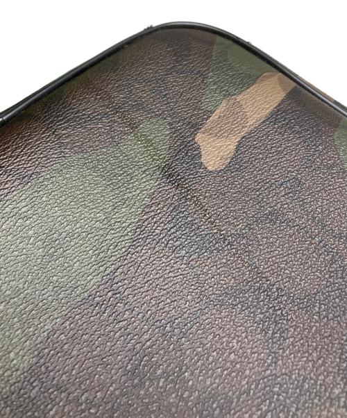 COACH（コーチ）COACH (コーチ) カモ柄ショルダーバッグ ベージュ―×グリーン×ブラックの古着・服飾アイテム