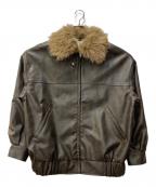 LEPSIMレプシム）の古着「2WAYフェイクレザージャケットBZ」｜ブラウン