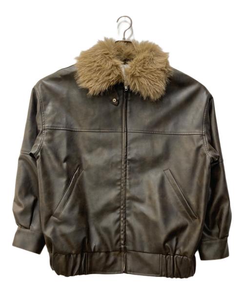 LEPSIM（レプシム）LEPSIM (レプシム) 2WAYフェイクレザージャケットBZ ブラウン サイズ:Fの古着・服飾アイテム
