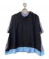 ENFOLD（エンフォルド）の古着「コンビプルオーバーTシャツ」｜ブラック×ブルー