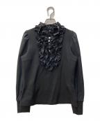 M'S GRACYエムズグレイシー）の古着「フリルブラウス」｜ブラック