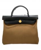 HERMESエルメス）の古着「エールバッグジップPM トワルオフィシエレザー」｜ブラウン