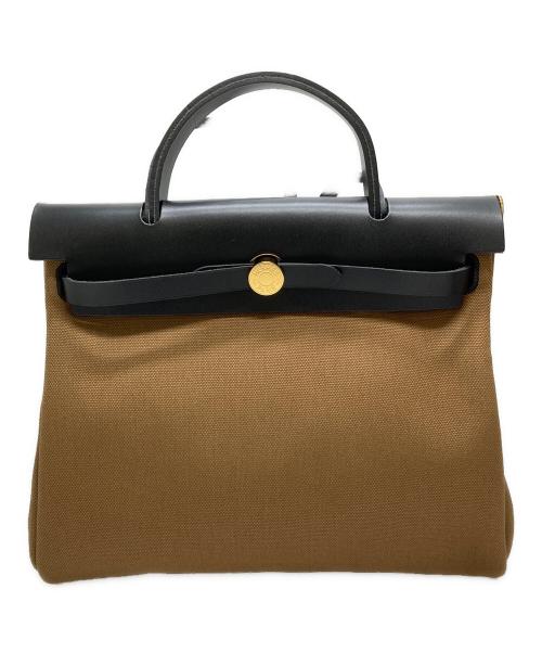 HERMES（エルメス）HERMES (エルメス) エールバッグジップPM トワルオフィシエレザー ブラウンの古着・服飾アイテム