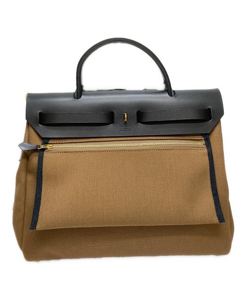 HERMES（エルメス）HERMES (エルメス) エールバッグジップPM トワルオフィシエレザー ブラウンの古着・服飾アイテム