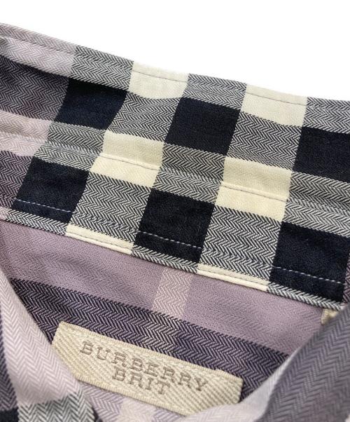 BURBERRY BRIT（バーバリーブリット）BURBERRY BRIT (バーバリーブリット) ノバチェックシャツ パープル サイズ:XLの古着・服飾アイテム