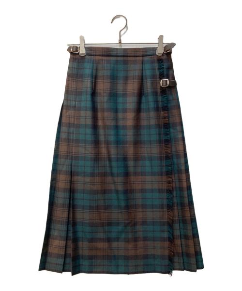 O'NEIL OF DUBLIN（オニールオブダブリン）O'NEIL OF DUBLIN (オニールオブダブリン) チェックスカート グリーン サイズ:US 6の古着・服飾アイテム