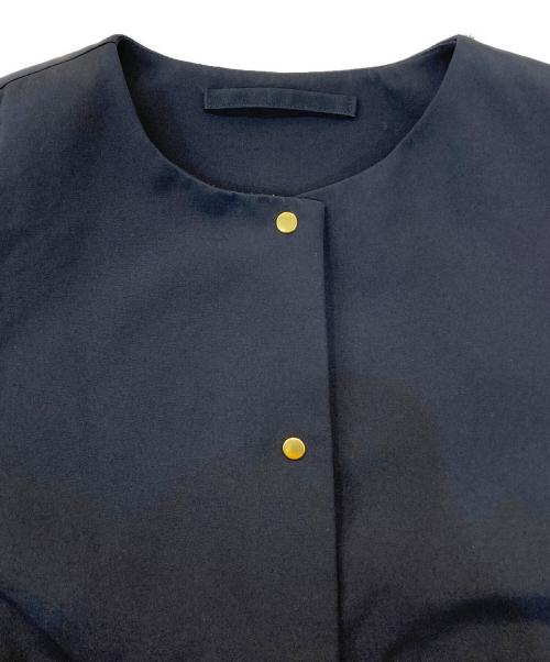 Traditional Weatherwear（トラディショナルウェザーウェア）Traditional Weatherwear (トラディショナルウェザーウェア) ノーカラージャケット ネイビー サイズ:36の古着・服飾アイテム