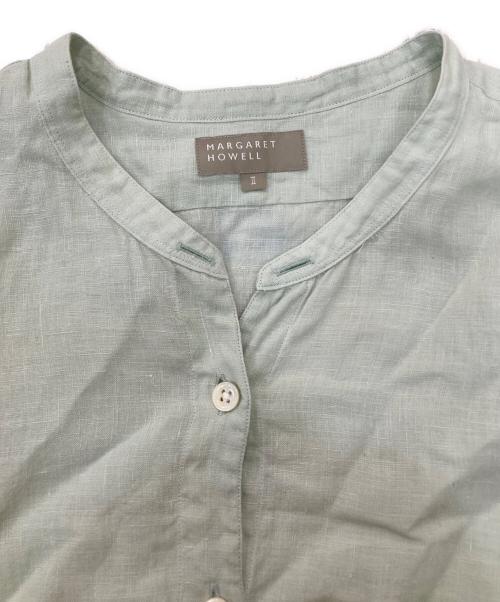 MARGARET HOWELL（マーガレットハウエル）MARGARET HOWELL (マーガレットハウエル) リネンブラウス グリーン サイズ:2の古着・服飾アイテム