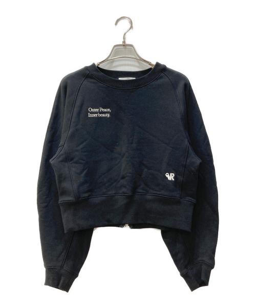 Adam et Rope（アダム エ ロペ）Adam et Rope (アダム エ ロペ) クロップドスウェット ブラック サイズ:Fの古着・服飾アイテム