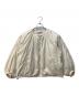 Audrey and John Wad（オードリーアンドジョンワッド）の古着「ギャザーボリュームワッシャー ダウンブルゾン ジャケット」｜アイボリー