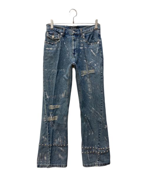 BERNINGS-SHO（バーニングスショウ）BERNINGS-SHO (バーニングスショウ) リメイクデニムパンツ インディゴ サイズ:W76の古着・服飾アイテム