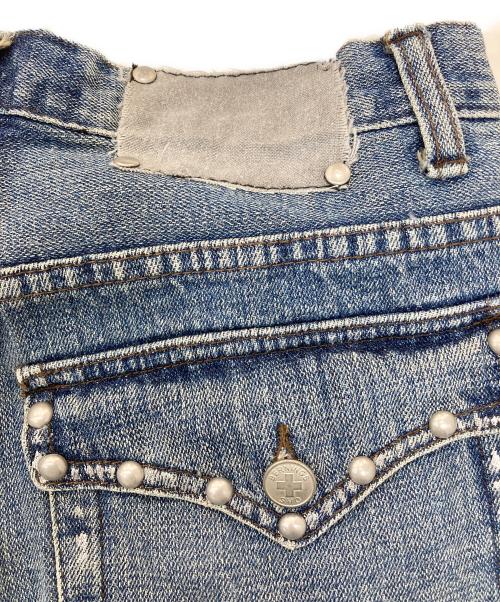 BERNINGS-SHO（バーニングスショウ）BERNINGS-SHO (バーニングスショウ) リメイクデニムパンツ インディゴ サイズ:W76の古着・服飾アイテム