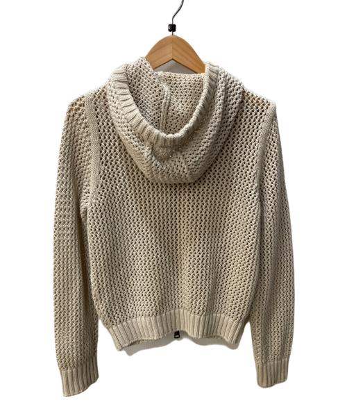 BURBERRY LONDON（バーバリーロンドン）BURBERRY LONDON (バーバリーロンドン) メッシュニットジップパーカー ベージュ サイズ:SIZE 1の古着・服飾アイテム