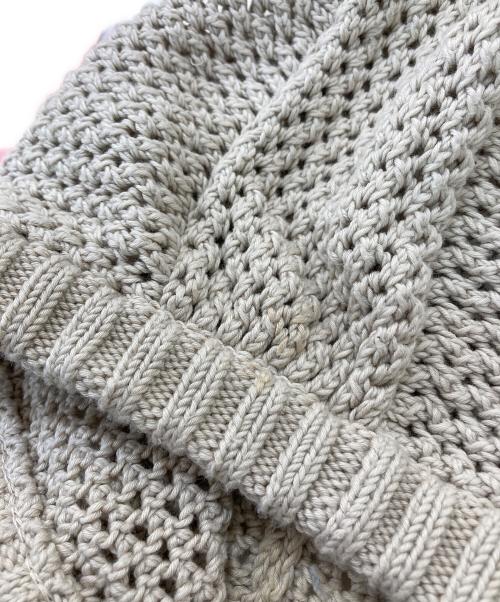 BURBERRY LONDON（バーバリーロンドン）BURBERRY LONDON (バーバリーロンドン) メッシュニットジップパーカー ベージュ サイズ:SIZE 1の古着・服飾アイテム