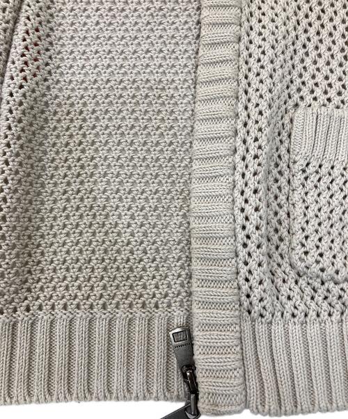 BURBERRY LONDON（バーバリーロンドン）BURBERRY LONDON (バーバリーロンドン) メッシュニットジップパーカー ベージュ サイズ:SIZE 1の古着・服飾アイテム