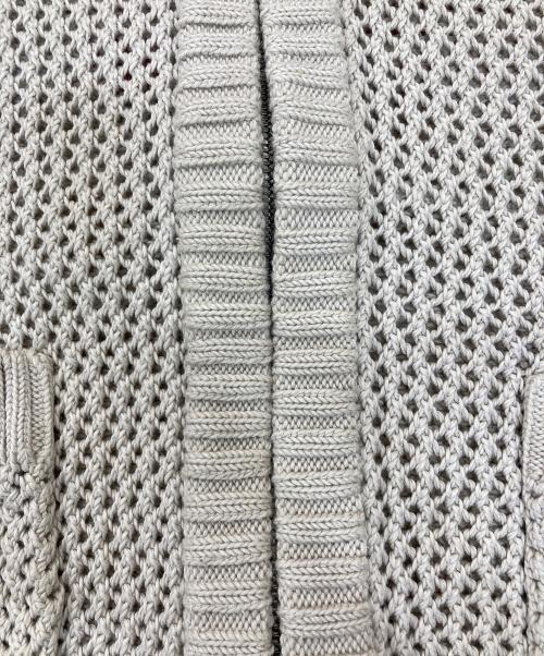 BURBERRY LONDON（バーバリーロンドン）BURBERRY LONDON (バーバリーロンドン) メッシュニットジップパーカー ベージュ サイズ:SIZE 1の古着・服飾アイテム