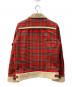 original john (オリジナルジョン) チェック柄フライトジャケット レッド サイズ:S 未使用品：6000円