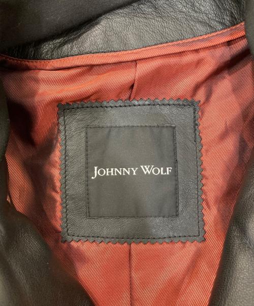 JOHNNY WOLF（ジョニーウルフ）JOHNNY WOLF (ジョニーウルフ) ラムレザーフードライダースジャケット ブラック サイズ:SIZE 2の古着・服飾アイテム
