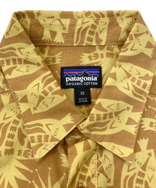 Patagonia（パタゴニア）Patagonia (パタゴニア) Men's Go To Shirt ブラウン×イエロー サイズ:XSの古着・服飾アイテム