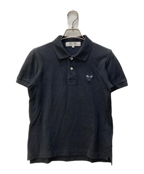 PLAY COMME des GARCONS（プレイコムデギャルソン）PLAY COMME des GARCONS (プレイコムデギャルソン) ポロシャツ ブラック サイズ:Mの古着・服飾アイテム