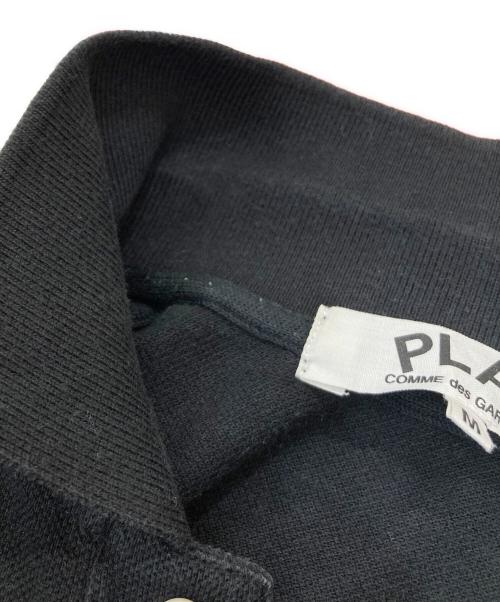 PLAY COMME des GARCONS（プレイコムデギャルソン）PLAY COMME des GARCONS (プレイコムデギャルソン) ポロシャツ ブラック サイズ:Mの古着・服飾アイテム