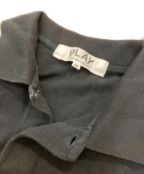 PLAY COMME des GARCONS（プレイコムデギャルソン）PLAY COMME des GARCONS (プレイコムデギャルソン) ポロシャツ ブラック サイズ:Mの古着・服飾アイテム